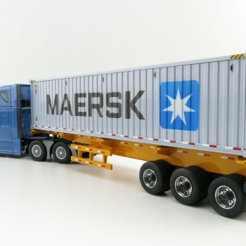 Diecast Masters 71048 - Freightliner New Cascadia Blue with Skel 40ft Sea Container Maersk - Scale 1:50