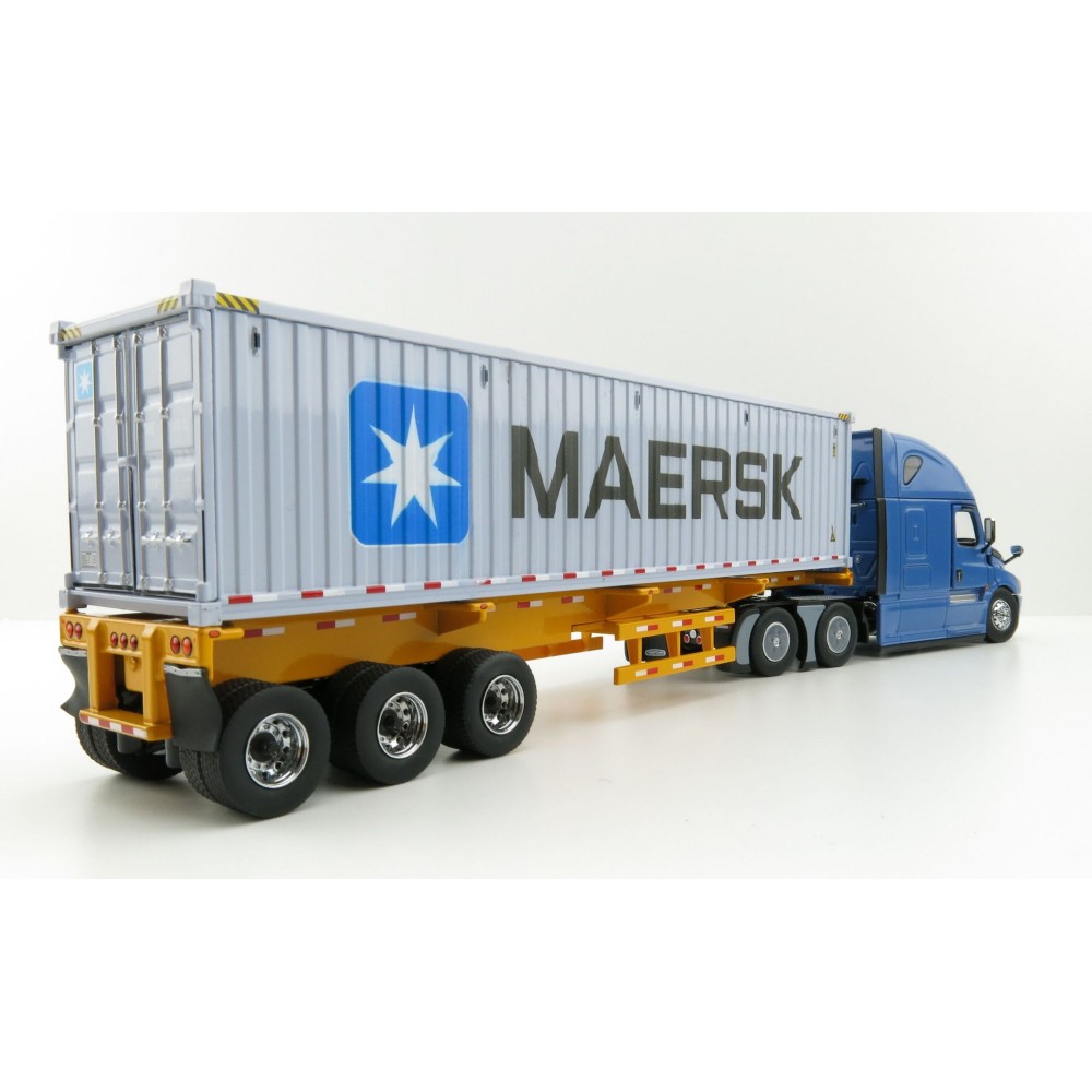 Diecast Masters 71048 - Freightliner New Cascadia Blue with Skel 40ft Sea Container Maersk - Scale 1:50