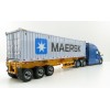 Diecast Masters 71048 - Freightliner New Cascadia Blue with Skel 40ft Sea Container Maersk - Scale 1:50