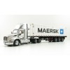 Diecast Masters 71069 - Peterbilt 579 Silver Day Cab Truck with Skel Trailer and 40ft Maersk Container - Scale 1:50