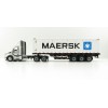 Diecast Masters 71069 - Peterbilt 579 Silver Day Cab Truck with Skel Trailer and 40ft Maersk Container - Scale 1:50