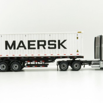 Diecast Masters 71069 - Peterbilt 579 Silver Day Cab Truck with Skel Trailer and 40ft Maersk Container - Scale 1:50