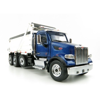 Diecast Masters 71073 - Peterbilt 567 Dump Truck Blue with Chromed Dump Body  - Scale 1:50