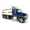 Diecast Masters 71073 - Peterbilt 567 Dump Truck Blue with Chromed Dump Body  - Scale 1:50