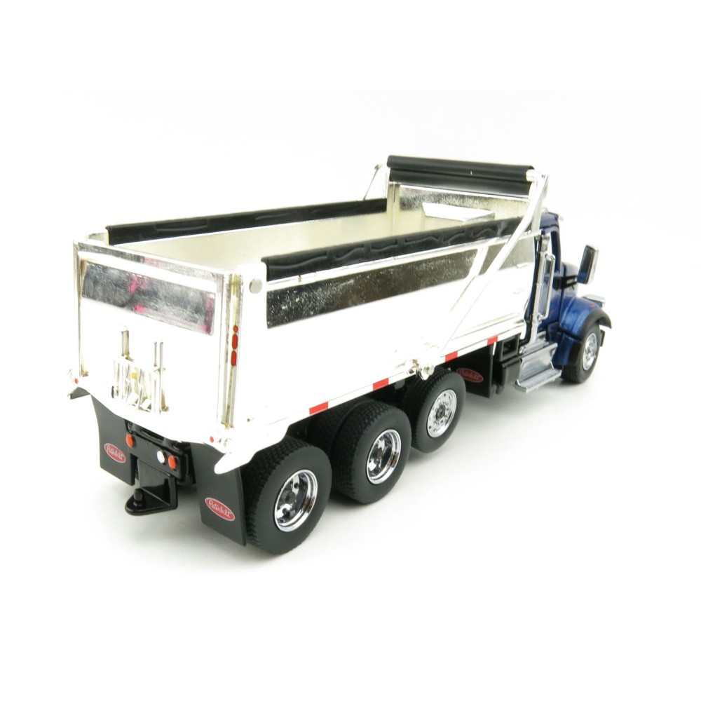 Diecast Masters 71073 - Peterbilt 567 Dump Truck Blue with Chromed Dump Body  - Scale 1:50