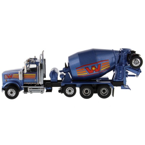 Diecast Masters 71075 - Western Star 4900 Blue Metallic Cement Mixer McNeilus BridgeMaster - Scale 1:50 