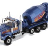 Diecast Masters 71075 - Western Star 4900 Blue Metallic Cement Mixer McNeilus BridgeMaster - Scale 1:50 