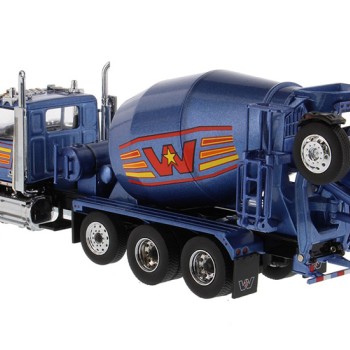 Diecast Masters 71075 - Western Star 4900 Blue Metallic Cement Mixer McNeilus BridgeMaster - Scale 1:50 