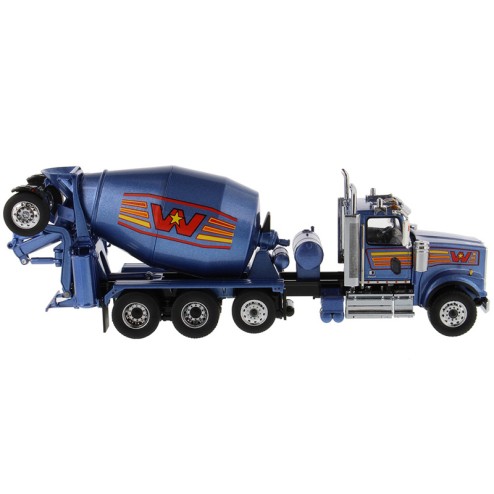 Diecast Masters 71075 - Western Star 4900 Blue Metallic Cement Mixer McNeilus BridgeMaster - Scale 1:50 