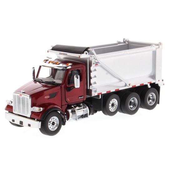 Diecast Masters 71077 - Peterbilt 579 Metallic Red Dump Truck OX Stampede - Scale 1:50