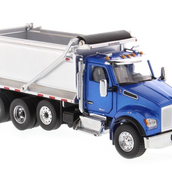 Diecast Masters 71078 - Kenworth T880 Metallic Blue Dump Truck OX Stampede - Scale 1:50