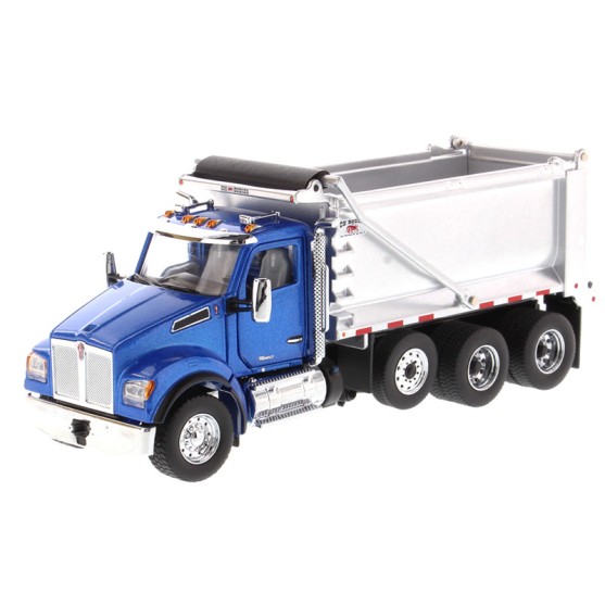 Diecast Masters 71078 - Kenworth T880 Metallic Blue Dump Truck OX Stampede - Scale 1:50