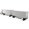 Diecast Masters 71099 - Peterbilt 579 UltraLoft Prime Mover 4x2 with 2x Wabash National 28ft Pup Trailer - Scale 1:50