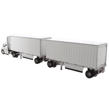 Diecast Masters 71099 - Peterbilt 579 UltraLoft Prime Mover 4x2 with 2x Wabash National 28ft Pup Trailer - Scale 1:50