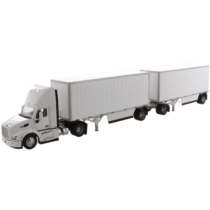 Diecast Masters 71099 - Peterbilt 579 UltraLoft Prime Mover 4x2 with 2x Wabash National 28ft Pup Trailer - Scale 1:50