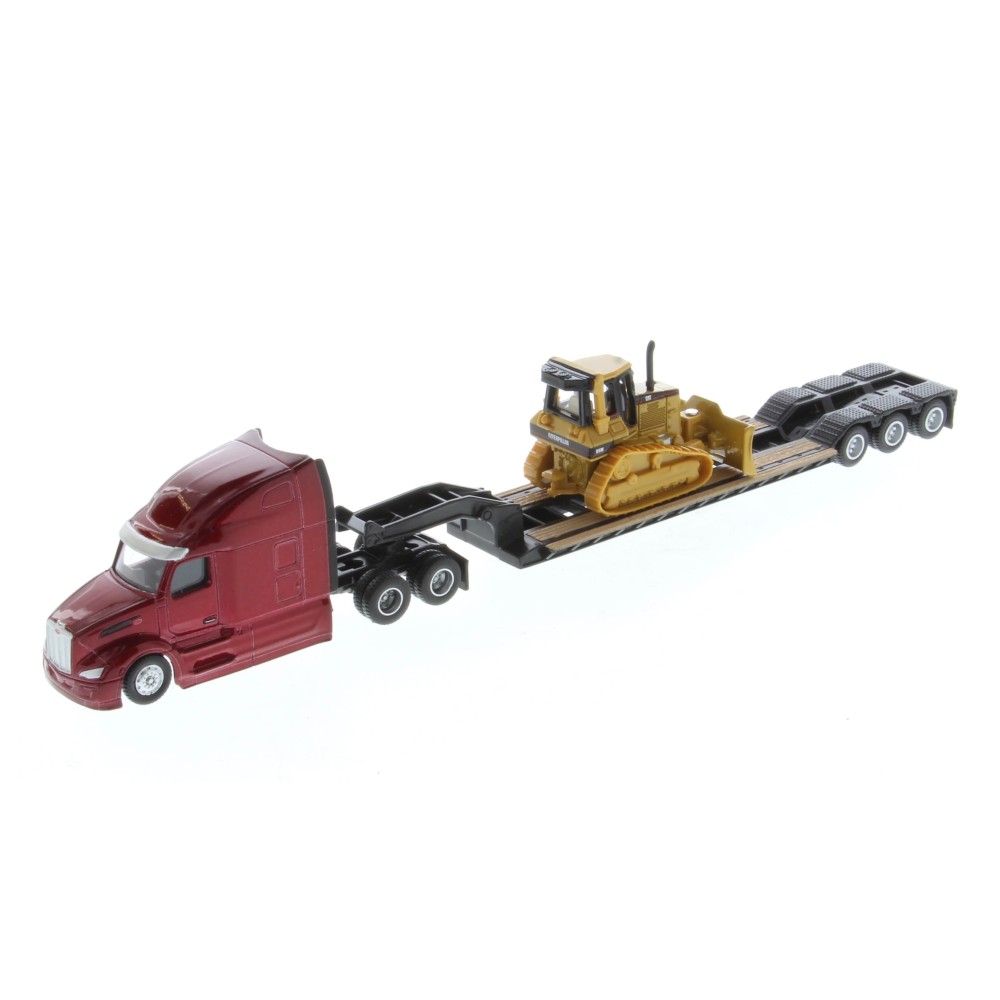 Diecast Masters 84419 - Peterbilt Model 579 UltraLoft Truck with Lowboy Trailer and Cat D5M Dozer - Scale 1:87