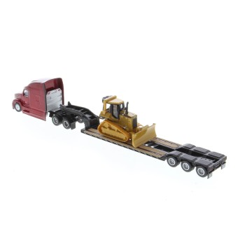 Diecast Masters 84419 - Peterbilt Model 579 UltraLoft Truck with Lowboy Trailer and Cat D5M Dozer - Scale 1:87