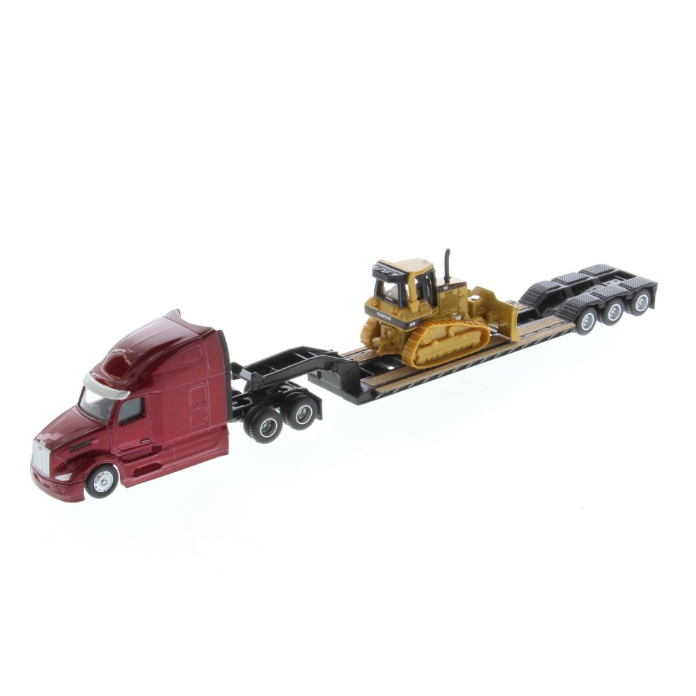 Diecast Masters 84419 - Peterbilt Model 579 UltraLoft Truck with Lowboy Trailer and Cat D5M Dozer - Scale 1:87