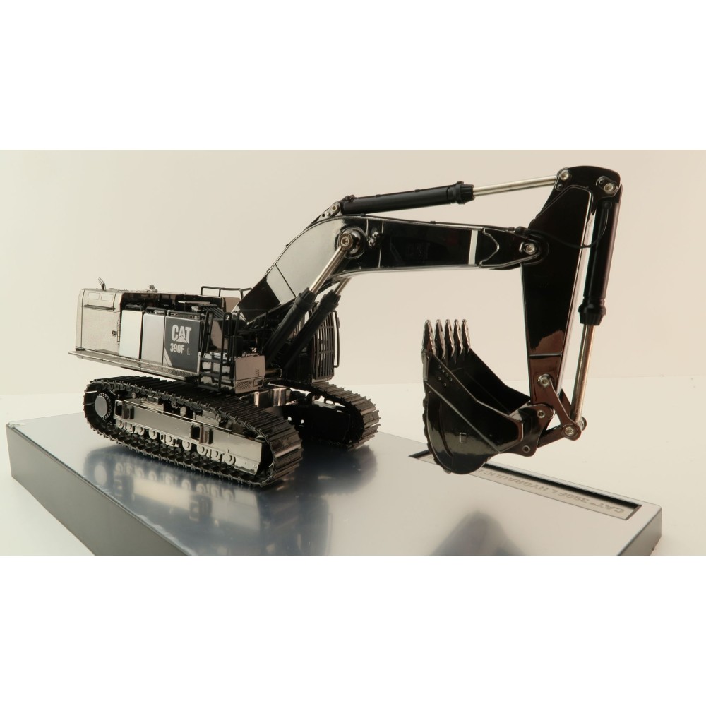 Diecast Masters 85547 - Caterpillar CAT 390F L Hydraulic Excavator Gunmetal Chrome Commemorative Series - Scale 1:50