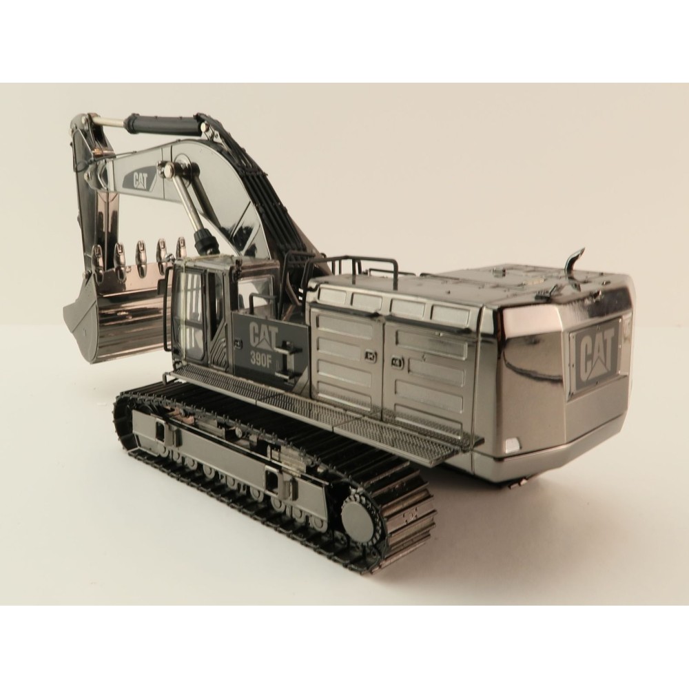 Diecast Masters 85547 - Caterpillar CAT 390F L Hydraulic Excavator Gunmetal Chrome Commemorative Series - Scale 1:50