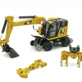 Diecast Masters 85656 - CAT Caterpillar M323F Railroad Wheeled Excavator CAT Color - Scale 1:87