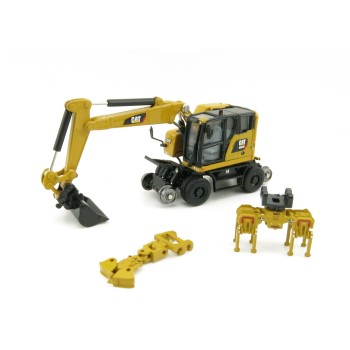 Diecast Masters 85656 - CAT Caterpillar M323F Railroad Wheeled Excavator CAT Color - Scale 1:87