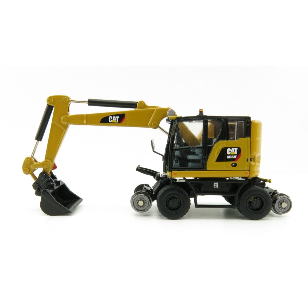 Diecast Masters 85656 - CAT Caterpillar M323F Railroad Wheeled Excavator CAT Color - Scale 1:87
