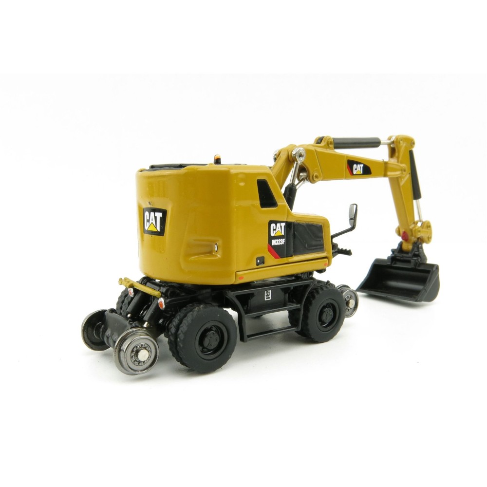 Diecast Masters 85656 - CAT Caterpillar M323F Railroad Wheeled Excavator CAT Color - Scale 1:87
