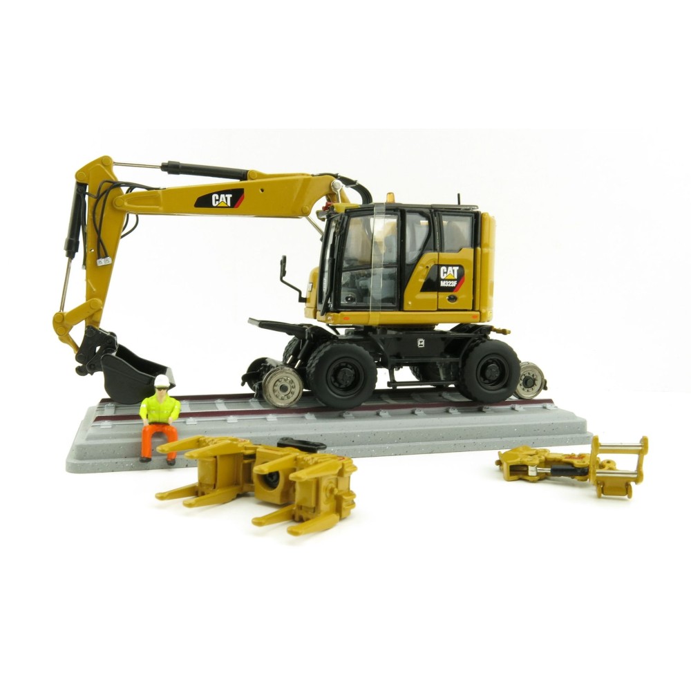 Diecast Masters 85662 - M323F Railroad Wheel SY Excavator CAT Colors - Scale 1:50
