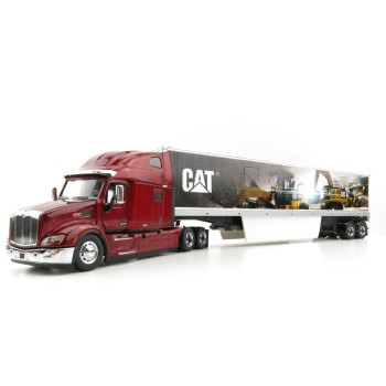 Diecast Masters 85665 - Peterbilt 579 Ultraloft Cab Truck with CAT Mural Trailer - Scale 1:50 