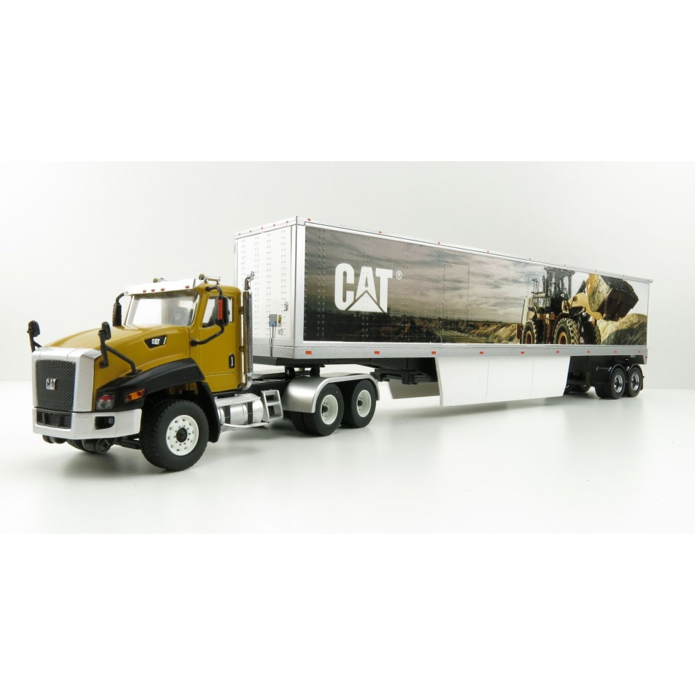 Diecast Masters 85666 - Caterpillar CAT CT660 On-Highway Truck with CAT Mural Trailer - Scale 1:50