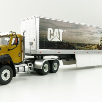 Diecast Masters 85666 - Caterpillar CAT CT660 On-Highway Truck with CAT Mural Trailer - Scale 1:50