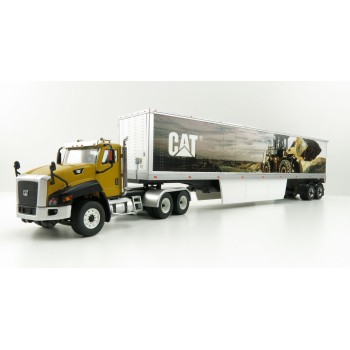 Diecast Masters 85666 - Caterpillar CAT CT660 On-Highway Truck with CAT Mural Trailer - Scale 1:50