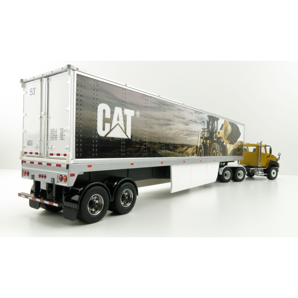 Diecast Masters 85666 - Caterpillar CAT CT660 On-Highway Truck with CAT Mural Trailer - Scale 1:50