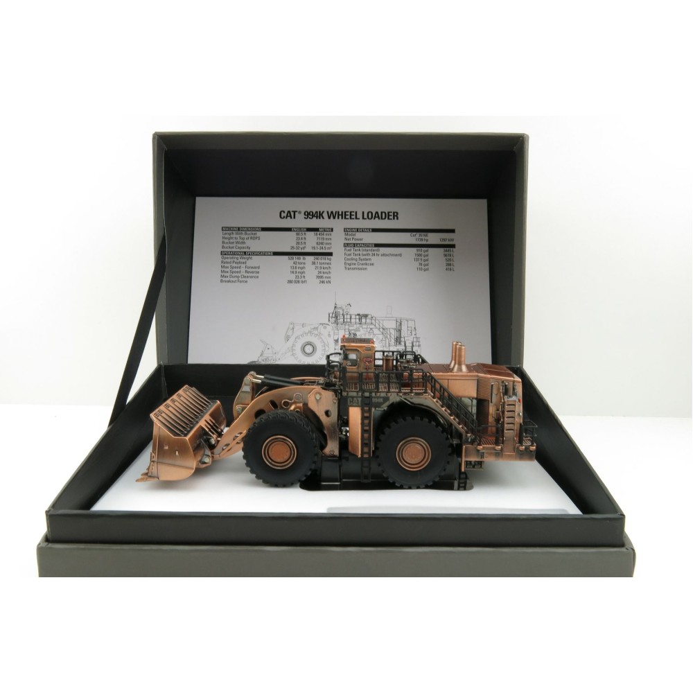 Diecast Masters 85672 - Caterpillar Cat 994K Mining Wheel Loader Copper Finish Special Elite Series New 2021 - Scale 1:125