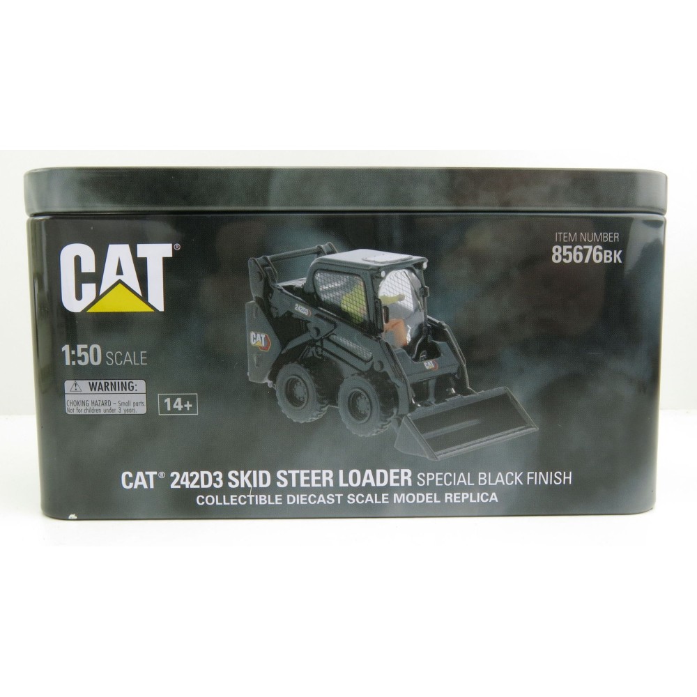 Diecast Masters 85676 BK - Caterpillar Cat 242 D3 Skid Steer Loader Black New 2022 - Scale 1:50