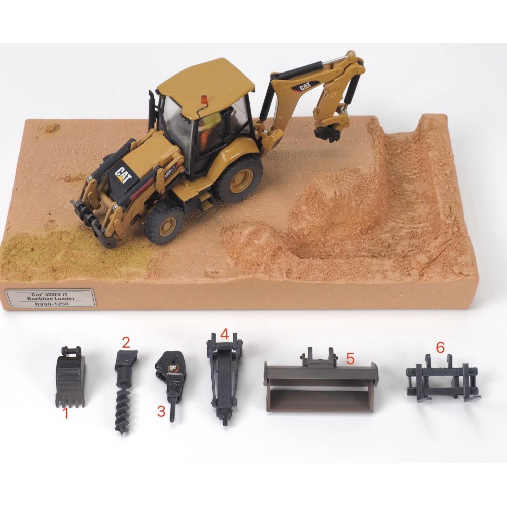 Diecast Masters 85755 - Caterpillar CAT 420F2 Backhoe Loader Weathered Series - Scale 1:50
