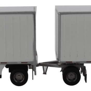Diecast Masters 91036 - Wabash National 28ft Double Pup Trailers in White - Scale 1:50