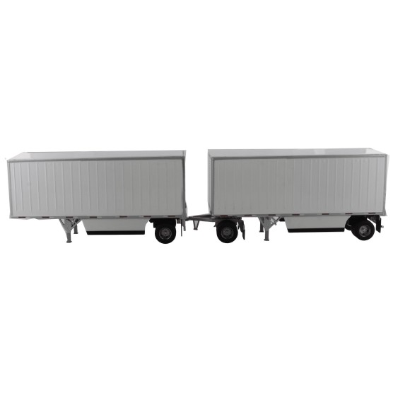 Diecast Masters 91036 - Wabash National 28ft Double Pup Trailers in White - Scale 1:50