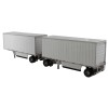 Diecast Masters 91036 - Wabash National 28ft Double Pup Trailers in White - Scale 1:50