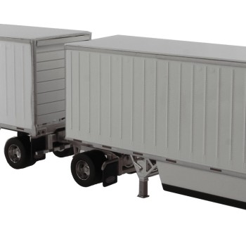 Diecast Masters 91036 - Wabash National 28ft Double Pup Trailers in White - Scale 1:50