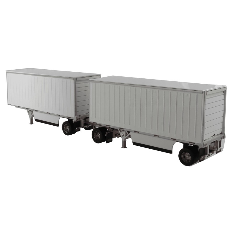 Diecast Masters 91036 - Wabash National 28ft Double Pup Trailers in White - Scale 1:50