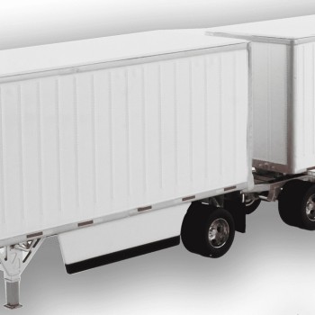 Diecast Masters 91036 - Wabash National 28ft Double Pup Trailers in White - Scale 1:50