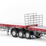 Drake ZT09123 AUSTRALIAN Maxitrans Freighter B Double Trailer Set Silver & Red - Scale 1:50