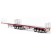 Drake ZT09123 AUSTRALIAN Maxitrans Freighter B Double Trailer Set Silver & Red - Scale 1:50