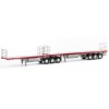 Drake ZT09123 AUSTRALIAN Maxitrans Freighter B Double Trailer Set Silver & Red - Scale 1:50