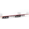 Drake ZT09123 AUSTRALIAN Maxitrans Freighter B Double Trailer Set Silver & Red - Scale 1:50