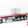 Drake ZT09123 AUSTRALIAN Maxitrans Freighter B Double Trailer Set Silver & Red - Scale 1:50