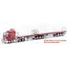 Drake ZT09123 AUSTRALIAN Maxitrans Freighter B Double Trailer Set Silver & Red - Scale 1:50