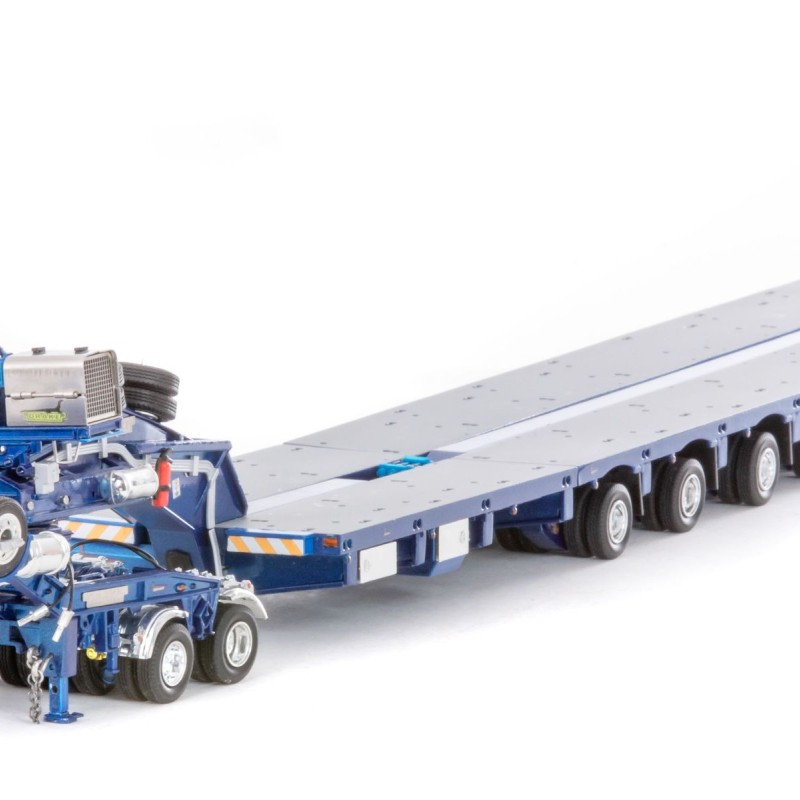 Drake ZT09076 AUSTRALIAN Heavy Haulage Drake 7x8 Steerable Trailer with 2x8 Dolly Metallic Blue - Scale 1:50